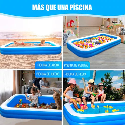 PISCINA INFLABLE RECTANGUAR PARA NIÑOS